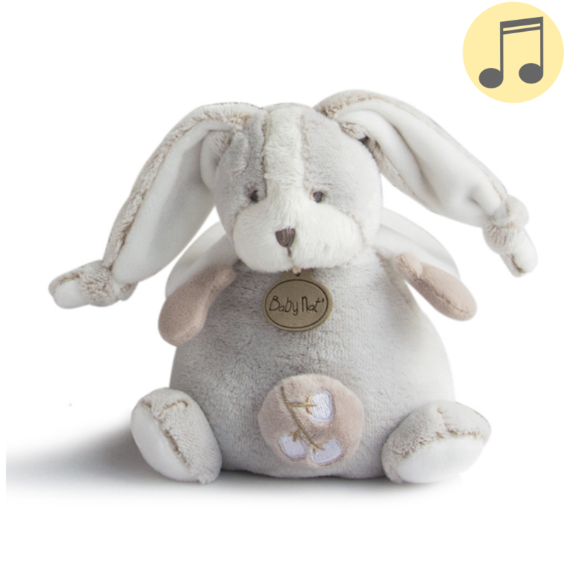Les toudoux musical box rabbit grey 